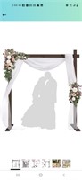 7.48FT Wooden Wedding Arch, Square Wood Wedding