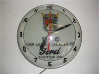 Original Ford 1956 Dealership Clock - Works -