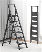 COROCO 6-Step Ladder  12ft High  Aluminum - Black