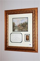Framed print w/ Psalm 23:2; measures approx. 18 x
