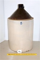 Large antique stoneware jug, marked 5
