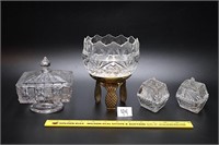 Group lot of clear glassware including a Royal