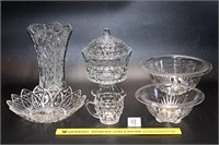 Group lot of glassware including a Homco footed
