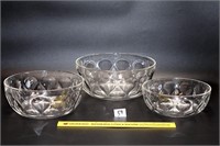 Set of (3) serving bowls; measure approx. 7 1/2