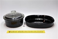 (2) Corningware French Black dishes; each is 1.5