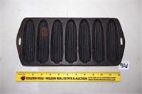 Cast iron cornbread pan, marked H2  Located in