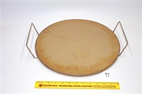 15-inch round Pampered Chef pizza stone w/