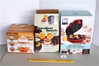(3) New in box kitchen appliances including a