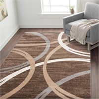 Princeton 10x14 Brown Indoor Abstract Area Rug