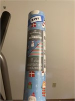 large roll of Christmas wrapping paper, 2 sided