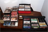 Large group lot of cassette tapes including rock,