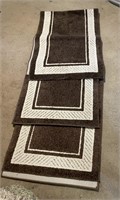 3 heavy rubber backs runner rugs,   24" x 70" long