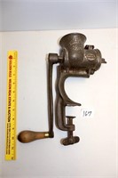 Vintage meat grinder labeled Russwin #2  Located