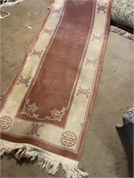oriental runner with padding 27.5" x 128"long