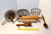 Group lot of vintage kitchen tools including