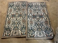 2 small oriental rugs, 100% polyester chenille