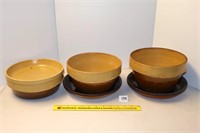 Set of vintage Cook-Rite cookinware; stoneware
