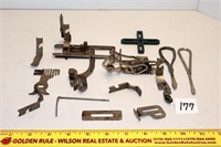 Group lot of vintage sewing machine parts; feet &