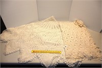 (2) Vintage crocheted tablecloths  Located in