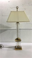 Vintage Crystal and Brass Lamp M14C