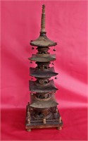 Japanese hand Crafted Wood Pagoda 5 Tier