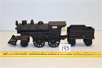 Cast iron train; measures approx. 11 in L x 3 in