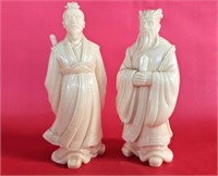 2 Small Plastic Asian Figures