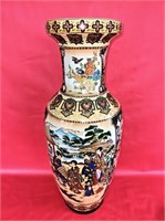 Japanese Royal Satsuma Style Vase 23" Tall