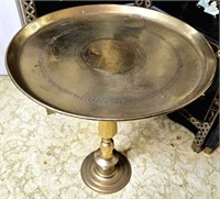 Asian Style Brass Pedestal Tray/Table