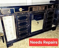 Asian Style Chinoiserie Credenza FOR REPAIR