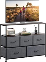 WLIVE Dresser TV Stand  fits 45 TV  Dark Grey