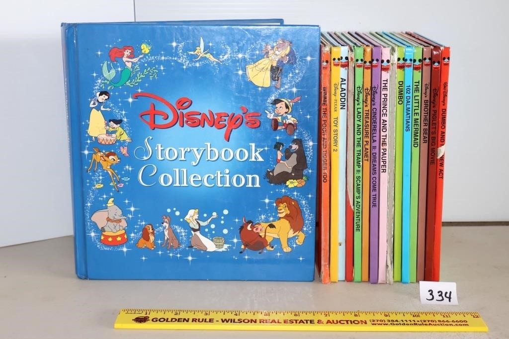 Collection of Disney books including Disney's