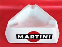 Ceramic Martini Advertising Ashtray 8"