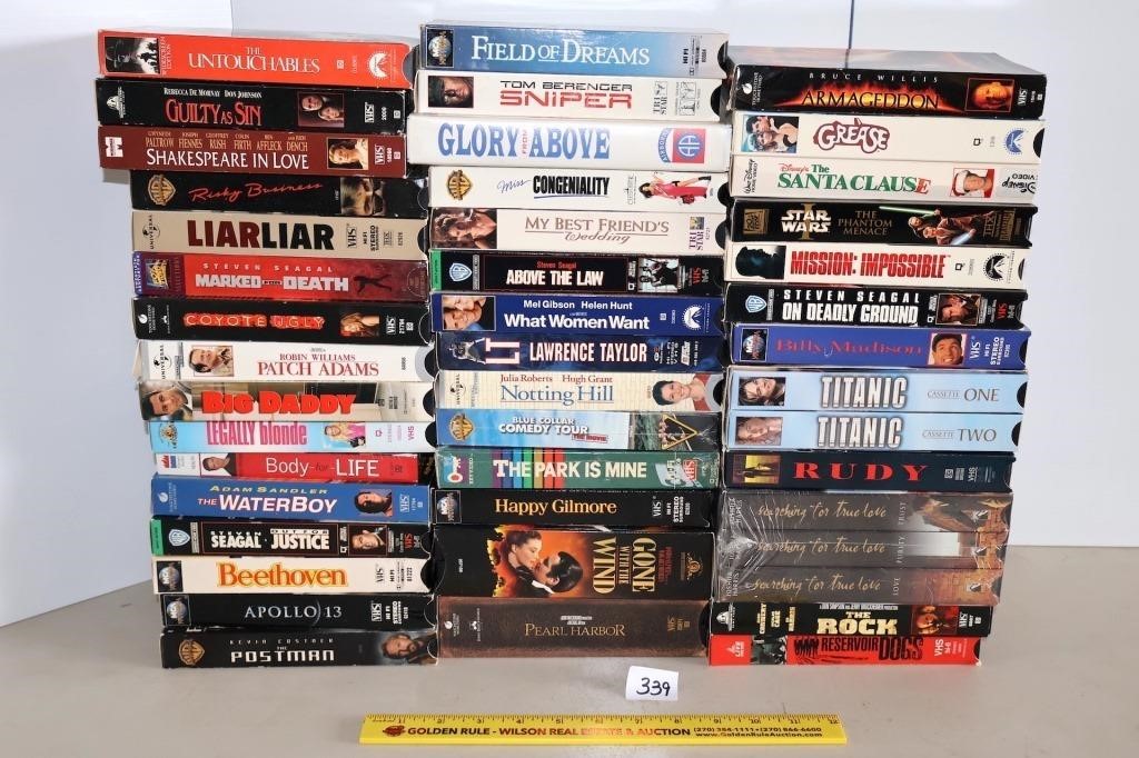 Group lot of VHS tapes, see photos for titles