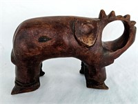 Wood Abstract MCM Elephant Statue 5 1/2"