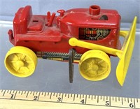 Early Wind-Up Toy Bulldozer Working Well