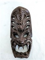 Wood Nassau Demon Hand Carved Wall Mask