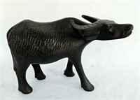 Wood Hand Carved Water Buffalo 6"