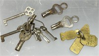 Skeleton Keys & Brass Tags See Photos for Details