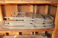 (4) Folding metal chairs  Located in shed