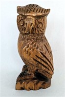 Hand Carved Owl Small 6 1/2"