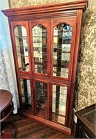 Pulaski Lighted Curio Cabinet Mirrored Back