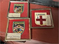 3 framed patches LONDON, FIRENZE, VENEZIA