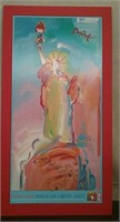 Signed Peter Max Statue Of Liberty 2000 Print,