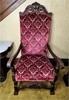 Antique Upholstered Arm Chair