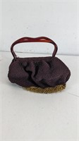 Vintage 50's Designer Handbag w/ Lucite Handles