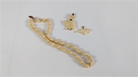 Vintage Carved Oxbone Beaded Necklace + More