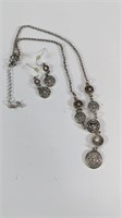 Vintage Lia Sophia Necklace & Earrings Set