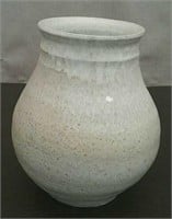 Ceramic Flower Pot, Tan 10.5" Tall 8" Diameter