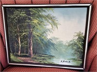 Oil on Canvas Framed Trees 13" x 17"